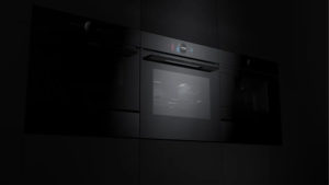 bosch serie 8 backofen vor schwarzem hintergrund